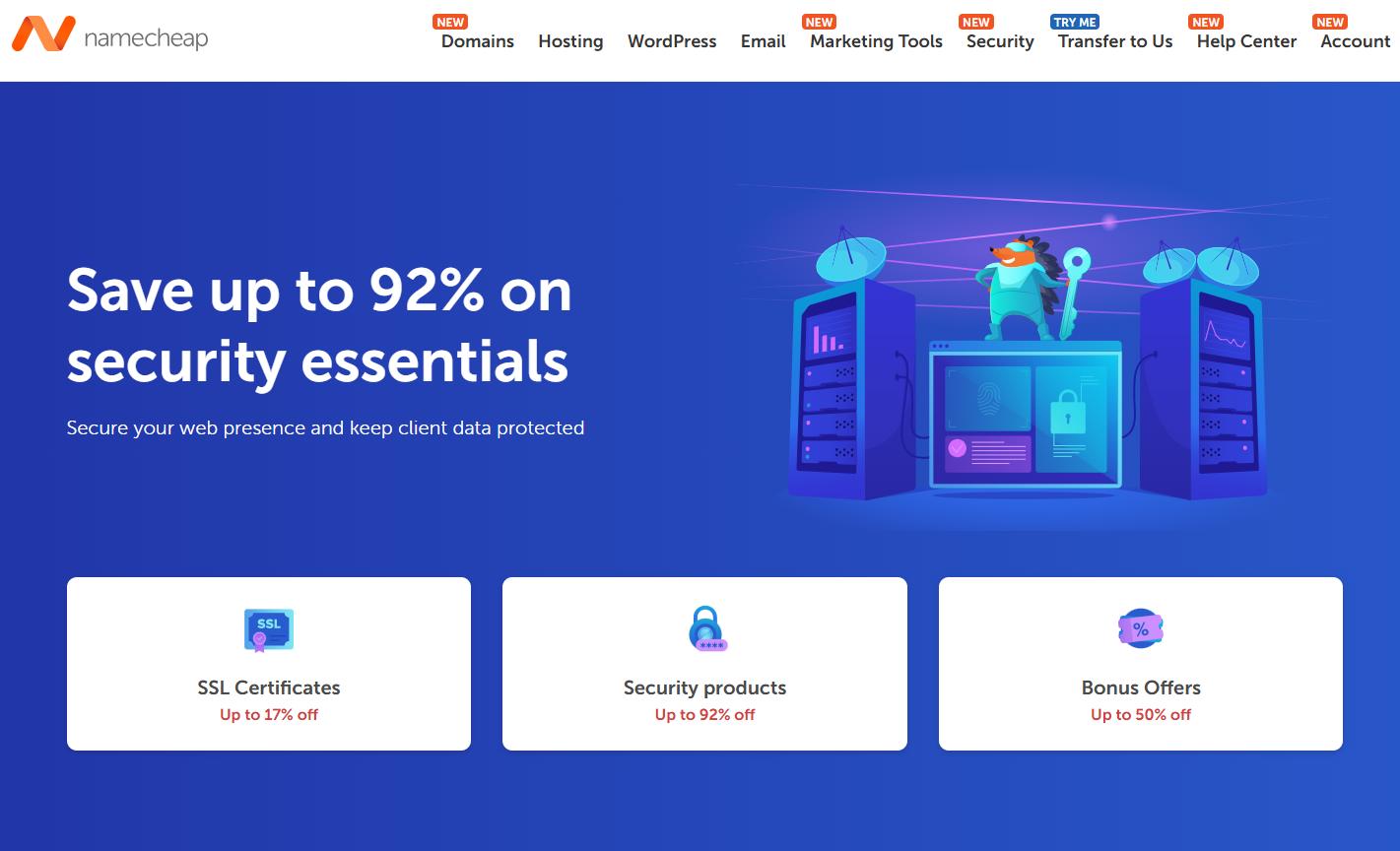 Namecheap网络安全促销