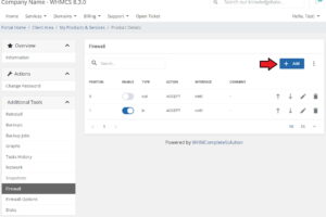 创建新的防火墙规则