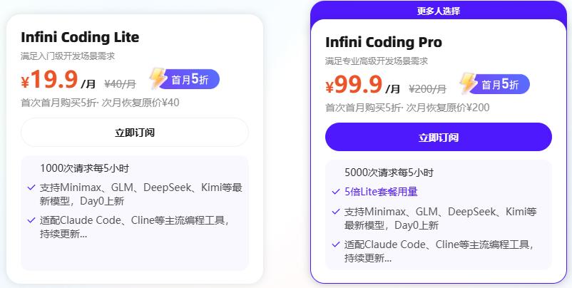无问芯穹Coding Plan