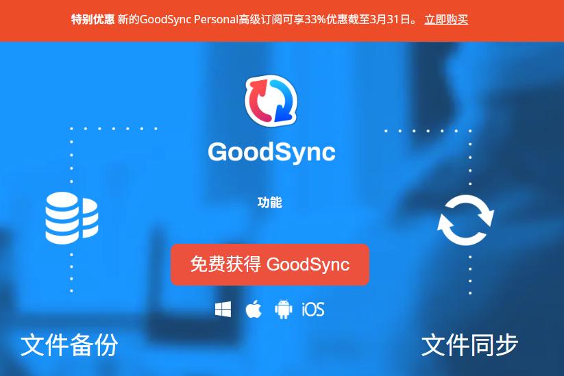 GoodSync三月优惠 个人版套餐低至$19.9/年 赠10GB GoodSync存储