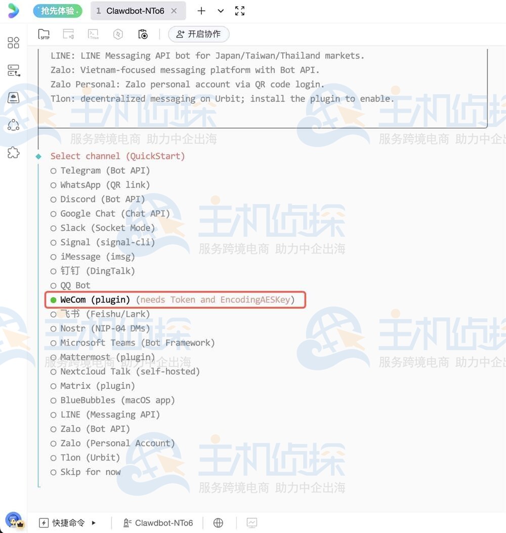 配置通道 (Channels)