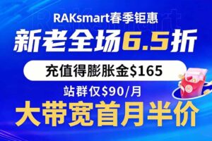 RAKsmart春季钜惠
