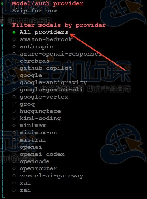 按提供商筛选模型