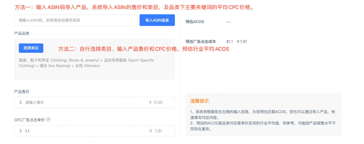 ACOS预估