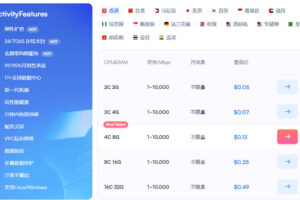 SurferCloud按小时计费云服务器方案