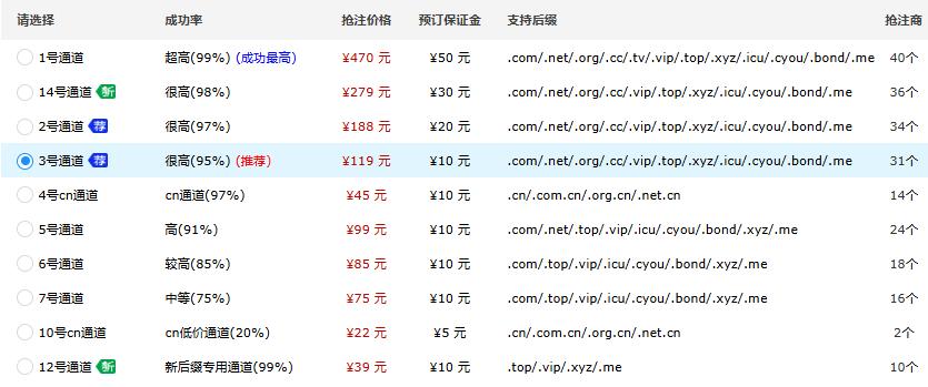 多通道抢注