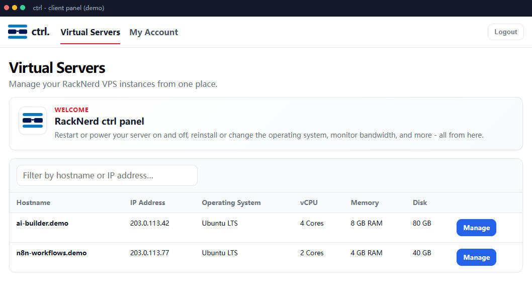 Virtual Servers