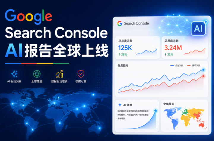 Google Search Console AI报告全球上线