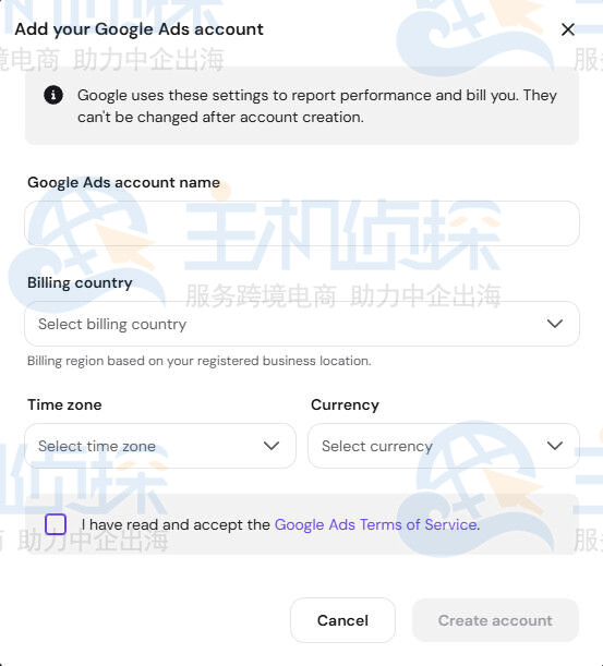 Add your Google Ads account