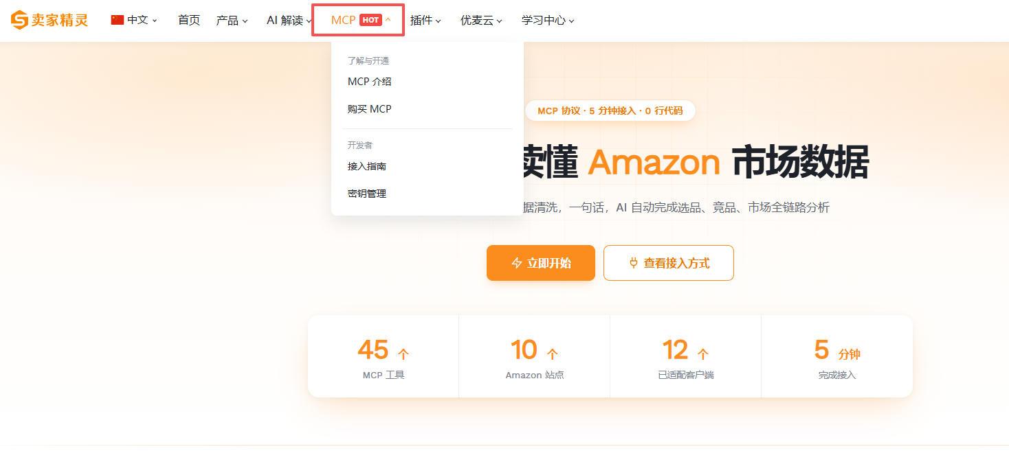 卖家精灵MCP官网